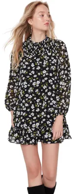 Produktbild von Trendyol Damen Regular Standard Hochabschließender Kragen Webstoff Kleid, Schwar