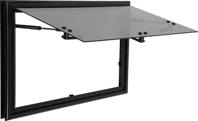 Obrázok produktu pre Okno do karavanu - Otváracie okno 700×450 mm - Hliníková zliatina - Tvrdené sklo - So sieťkou proti hmyzu - Čierna