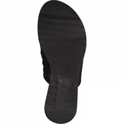 Zdjęcie produktu dla s.Oliver sandały damskie mules platforma klin obcas 5-27209-38, rozmiar:39 EU, kolor:Czarny