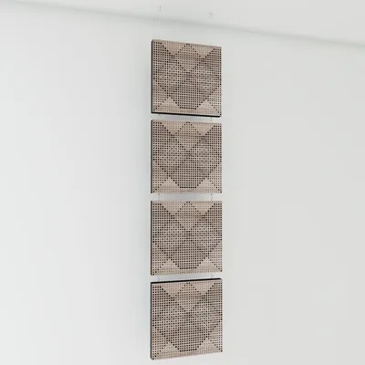 Productafbeelding van 4-delige set – Decoratieve akoestische hangpanelen | 200x50 cm | Hangende ruimteverdelers | Modulaire geluidsabsorberende panelen | WILDS | Sonoma