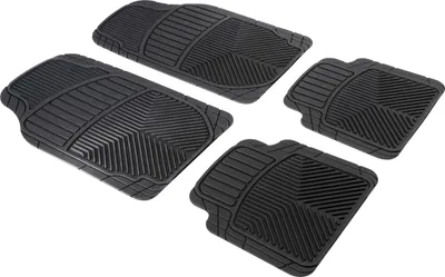 Produktbild von WALSER Universal Auto-Gummimatten-Set Priscus, Automatten 4-teilig zuschneidbar, Universal Antirutschmatten-Auto, PKW-Fußraummatten schwarz