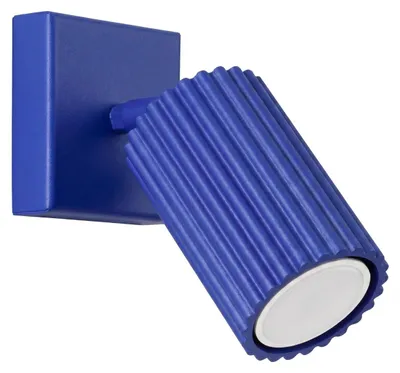 Image de Applique KARBON outremer 1xGU10 10W aluminium 16x16x8cm Sollux Lighting
