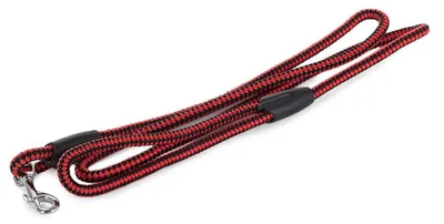 Produktbild von PARENCE Nylon-Hundeleine mit Haustiergriff, 1m20, Rot/Schwarz