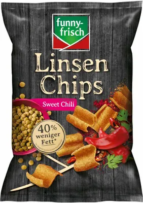 Produktbild von Funny Linsen Chips Sweet Chili (1X90g Packung)
