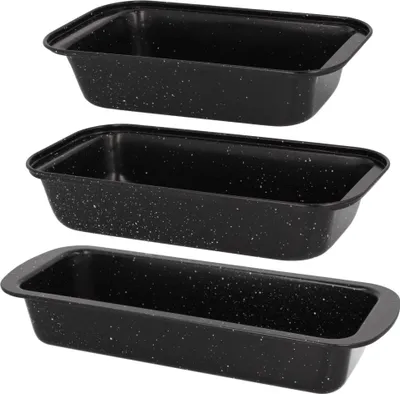 Produktbild von Set mit 3 Backformen mit Marmorbeschichtung – 35/30/25 × 13 × 6 cm