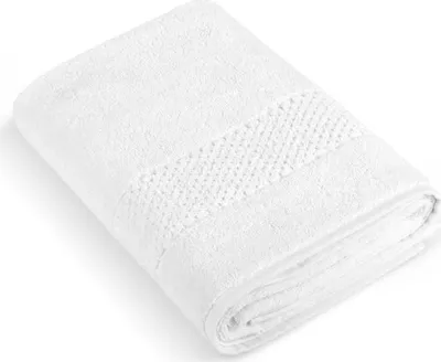 Immagine prodotto di Asciugamano in spugna con motivo a spugna - 70x140 cm - Bianco
