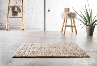 Produktbild von PANA® Badematte mit Streifen - 40 x 60 cm - versch. Farben, Größe:40 x 60 cm, Farben:Grau