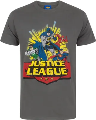 Produktbild von Justice League Herren Comic T-Shirt NS4410 (S) (Anthrazit)