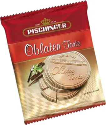 A product package for Pischinger Oblaten Torte.