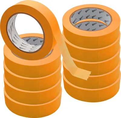 Produktbild von ARLI 10x Kreppband Goldband 30 mm x 50m Acrylat Abdeckbänder ECO für Maler und Lackierer