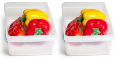 Produktbild von Novaliv 2x Kühlschrank Organizer 30,5 x 7,5 x 16 cm BPA-frei Küchenordnung  Germany Kühlschrank organisation Lebensmittelecht Aufbewahrung Haushalt Spühlmaschinenfest Ordnungssystem Küche
