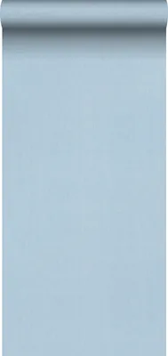 Immagine prodotto di Sanders & Sanders carta da parati liscia effetto lino blu 53 cm x 10 m