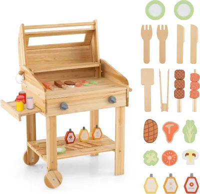 Immagine prodotto di Set da gioco per barbecue per bambini con set da cucina per alimenti e grill e accessori
