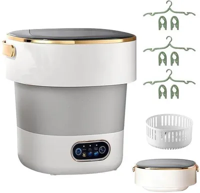 Zdjęcie produktu dla Mini pralka 15 litrów, 2,5 kg - Składana pralka do użytku na kempingu - Przenośna pralka - Mała pralka do ubrań - Idealna do użytku domowego