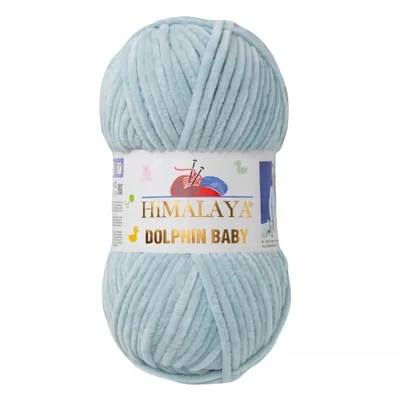 Produktbild von Strickfein Himalaya Dolphin Baby super Bulky Chenille Garn Wolle strickgarn 100 gr 80347 - pastellmint