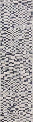 Immagine prodotto di benuta tappeto da interno ed esterno Kaleo Blu/Bianco 80x300 cm tappeto soggiorno tappeto da esterno passatoia moderno pelo corto scandinavo