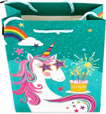 Produktbild von Geschenktüte Klein 18x23cm - Kompakte Papiertragetasche für Kleine Geschenke Bunt