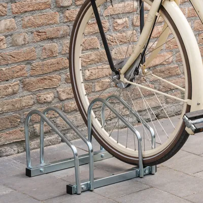 Produktbild von Stojak rowerowy Dunlop na 2 rowery, aluminiowy - do montażu na ścianie lub podłodze