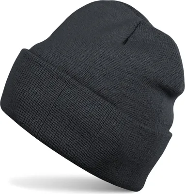 Produktbild von styleBREAKER Uni Beanie Mütze einfarbig | Klassische Feinstrick Winter Strickmütze mit breitem Umschlag | Elastische Beanie in vielen Farben für Damen und Herren