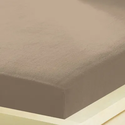 Produktbild von Bettwaren-Shop Feinbiber Spannbettlaken wasserdicht 140x200 - 160x200 cm taupe