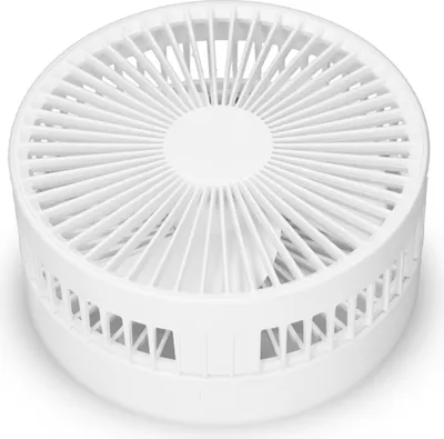 Obrázok produktu pre Prenosný dobíjateľný ventilátor, 20 cm, 4 režimy, biely