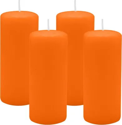 Produktbild von 4er Set Adventskranzkerzen Mandarin Orange Ø 50 x 120 mm