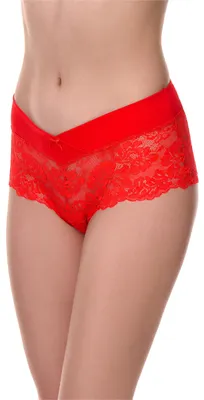 Image de Culotte hipster pour femme Merry Style avec bordure en dentelle MSGAB155 (rouge-1, 36 (taille fabricant : S))