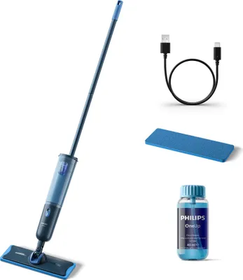 Produktbild von Philips OneUp 3000 Series elektrischer Wischmopp, kabellos mit 360°-Drehgelenk, langlebiger Akku (XV3101/01)