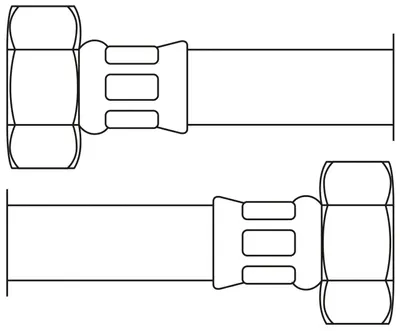 Produktbild von Techline Panzerschlauch IG 1 x IG 1, DN25, 100 cm