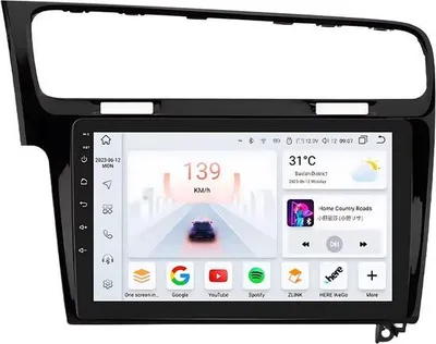 Immagine prodotto di Autoradio con Bluetooth e CarPlay per VW Golf 7 (2013-2017), compatibile con Apple e Android, impianto stereo, sistema di navigazione, 8 GB di RAM, 128 GB di spazio di archiviazione
