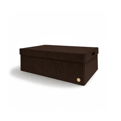 Produktbild von Aufbewahrungsbox CLASSIC Filz 65 x 48 x 22 cm mit Deckel in dunkelbraun meliert
