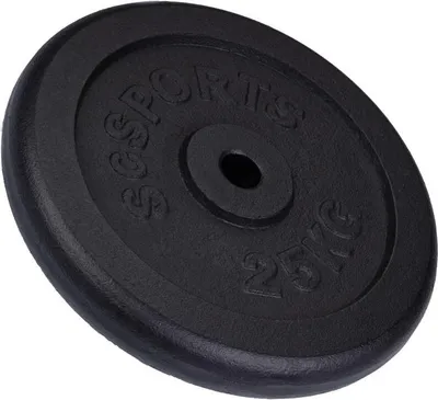 Produktbild von ScSPORTS® Hantelscheiben - Einzeln, 25kg, Ø 30/31mm, Gusseisen, Schwarz - Hantelscheibe, Gewichtsscheiben, Fitness Scheiben, Gewichte für Hantel, Langhantel