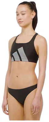Produktbild von adidas Damen Big Bars C-Back Bikini Set Swimwear, Black, 32