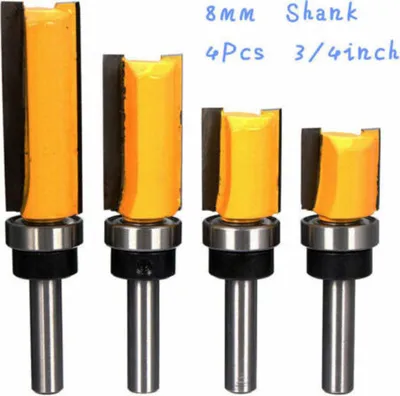 Immagine prodotto di 4 pezzi fresa a filo con gambo da 8 mm Copia fresa fresa fresa fresa fresa fresa scanalatura fresa fresa a stelo acciaio