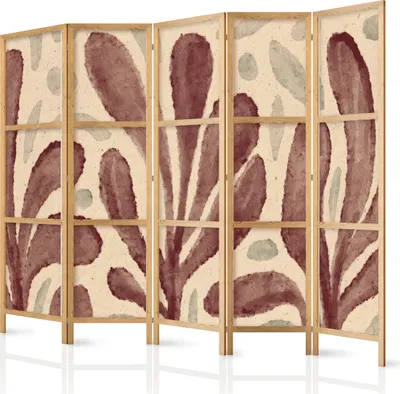 Immagine prodotto di Paravento giapponese Astrazioni 225x172 cm 5 pezzi beige