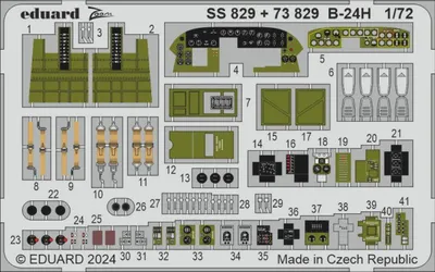 Produktbild von Eduard Accessories 73829 - 1:72 B-24H cockpit & engines - Neu