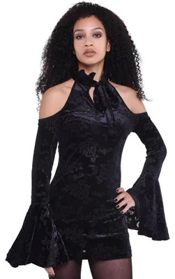 Produktbild von Killstar Samt Tunika Minikleid - Lia Morte L