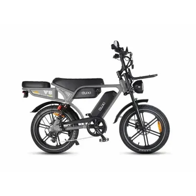 Produktbild von OUXI V8 Ultra Max Elektrisches Fatbike - Alarmanlage - NFC - 20 Zoll - 250W Motor - 7 Gänge - 120 km Reichweite - Hydraulische Bremsen - Grau
