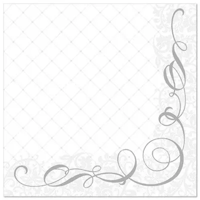 Produktbild von 250 Servietten ROYAL Collection 1/4-Falz 40 cm x 40 cm silber Megan