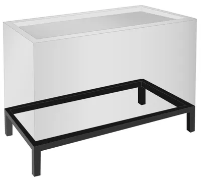 Obrázok produktu pre Konštrukcia pod kvetináč, oceľ, 80x40x10 cm, čierna