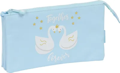 Image de Trousse Safta Triple Glowlab Swans Bleu  Homme Bleu Taille unique