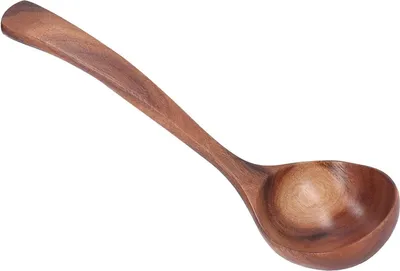 Produktbild von Holzlöffel, lange Griff Suppenlöffel, Holzlöffel zum Kochen, Servierlöffel, langer Griff, großer Holzlöffel zum Kochen (L)