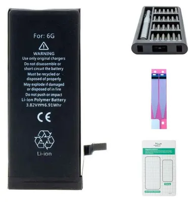 Produktbild von Premium Akku-Set für Apple iPhone 6, Ersatzakku mit 1810 mAh und 3,82 V