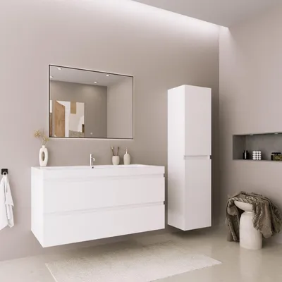 Zdjęcie produktu dla LOMAZOO zestaw mebli łazienkowych AVALON, biały połysk, 100 cm