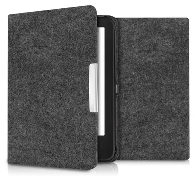 Produktbild von kwmobile Hülle kompatibel mit Tolino Shine 2 HD - Filz Stoff eReader Schutzhülle Cover Case - Dunkelgrau