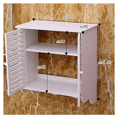 Produktbild von Hängeschrank für das Badezimmer mit zwei Türen, Wandschrank und freistehender Küchenschrank, Aufbewahrungsregal 37 x 20 x 40,8 cm für Schlafzimmer, Bad, Küche und Wäscherei