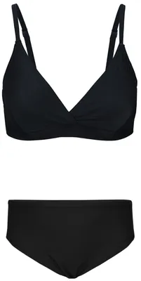 Produktbild von Aquarti Mädchen Bikini Set Bustier Bikinislip Zweiteiliger Badeanzug, Farbe: 039 Schwarz, Größe: 152