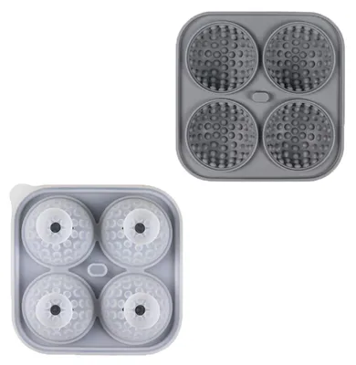 Silikon Eiswürfelform 3D Golfbälle mit Deckel und Trichter