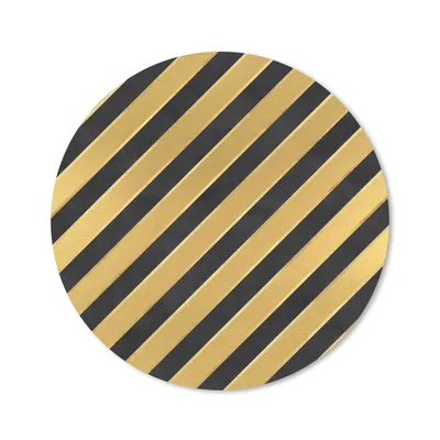 Produktbild von MuchoWow® Mauspad Mousepad Muster - Streifen - Gold - Schwarz 20x20 cm - Mousepads - Maus Mat - Pad - Mausunterlage - Schreibtischmatte