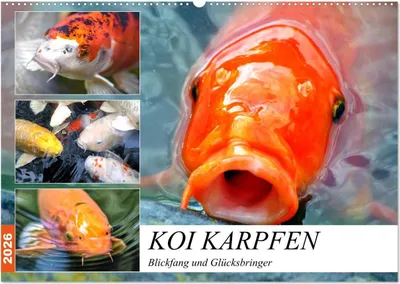 Produktbild von Koi Karpfen. Blickfang und Glücksbringer (Wandkalender 2026 DIN A2 quer), CALVENDO Monatskalender